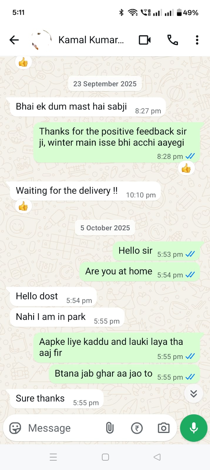 Customer testimonial